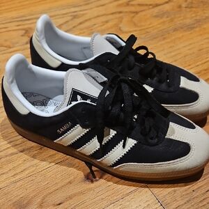 Adidas Samba Black and Cream Sneakers